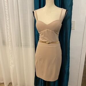 Fornarina beige bust padded dress, S